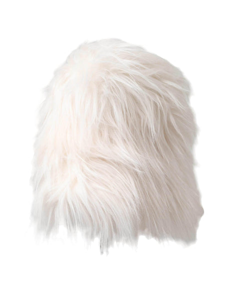 Dolce & Gabbana White Acrylic Fur Womens Bucket Hat - Hilstor