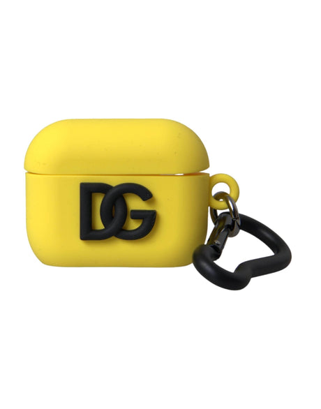 Dolce & Gabbana Yellow Silicone Logo Embossed Airpods Case - Hilstor