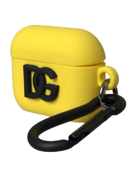 Dolce & Gabbana Yellow Silicone Logo Embossed Airpods Case - Hilstor