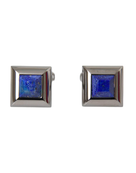 Dolce & Gabbana Silver Plated Brass Pin Crystal Cufflinks - Hilstor