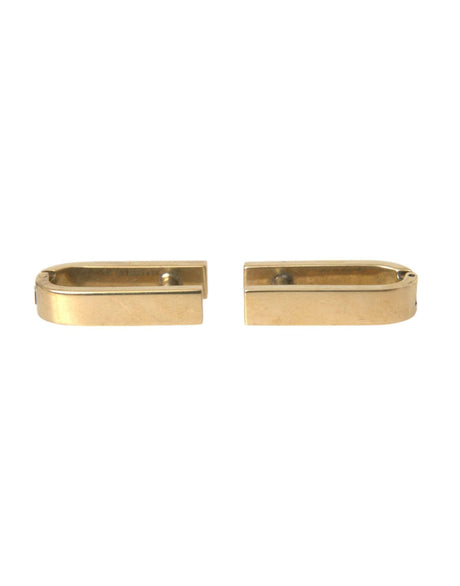 Dolce & Gabbana Gold Plated Metal Brass Pin Men Cufflinks - Hilstor