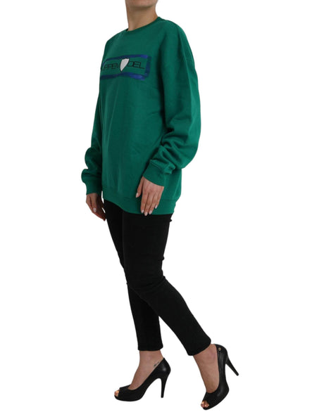 Philippe Model Green Cotton Logo Print Long Sleeves Pullover Sweater - Hilstor