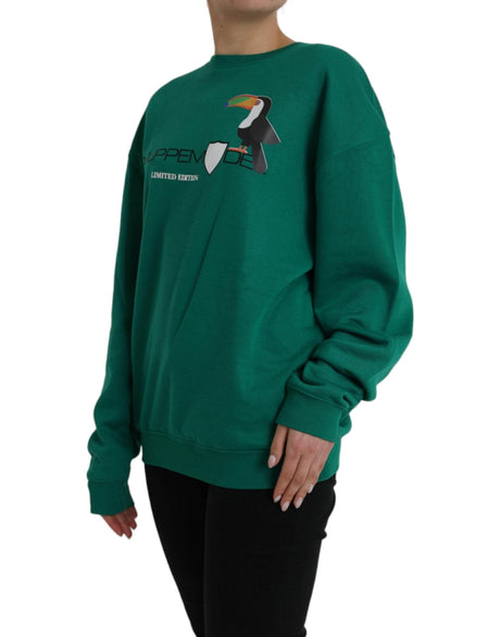 Philippe Model Green Cotton Logo Print Long Sleeves Pullover Sweater - Hilstor