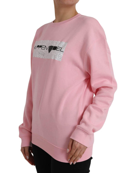Philippe Model Pink Cotton Logo Print Long Sleeves Pullover Sweater - Hilstor