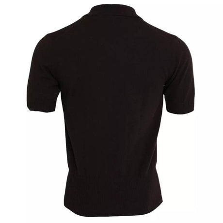 Dolce & Gabbana Brown Logo Collared Short Sleeve Men T-shirt - Hilstor