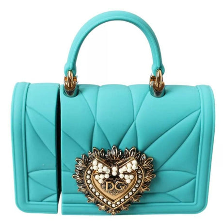 Dolce & Gabbana Turquoise Silicone Devotion Heart Bag Cover Hand Airpods Case - Hilstor