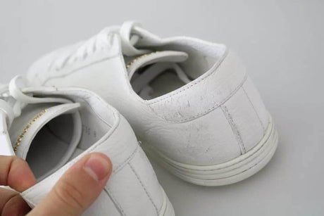 Dolce & Gabbana White Saint Tropez Lace Up Men Sneakers Men Shoes - Hilstor