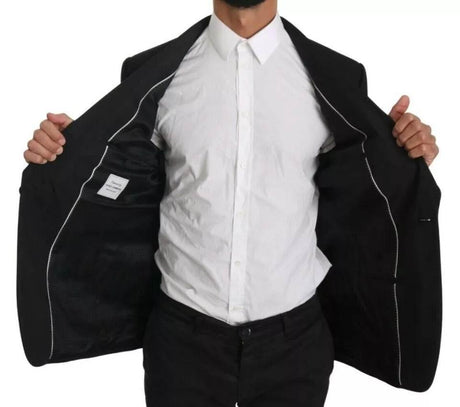 Dolce & Gabbana Black Single Breasted Formal Coat Blazer - Hilstor