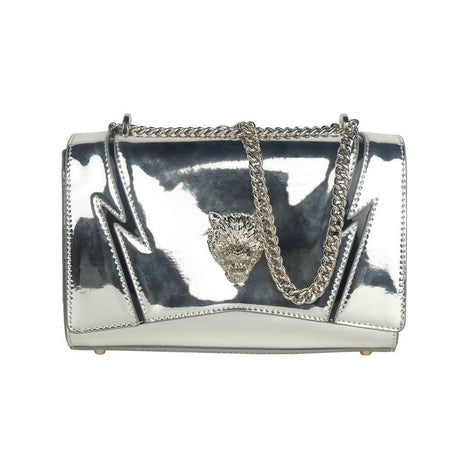 Plein Sport Elegant Gray Chain-Strapped Shoulder Bag - Hilstor