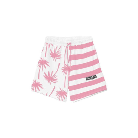 Comme Des Fuckdown Chic Pink Striped Drawstring Shorts - Hilstor