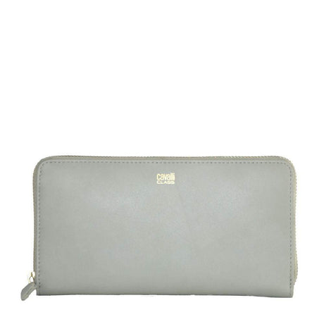 Cavalli Class Gray Calfskin Women Wallet - Hilstor