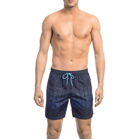Bikkembergs Blue Polyester Men Swim Shorts - Hilstor