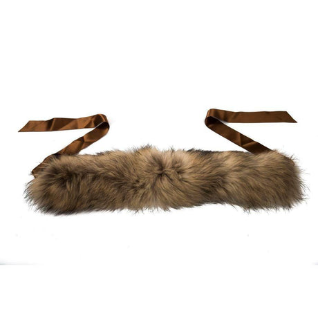 BYBLOS Brown Raccoon Fur Women Neckwarmer - Hilstor