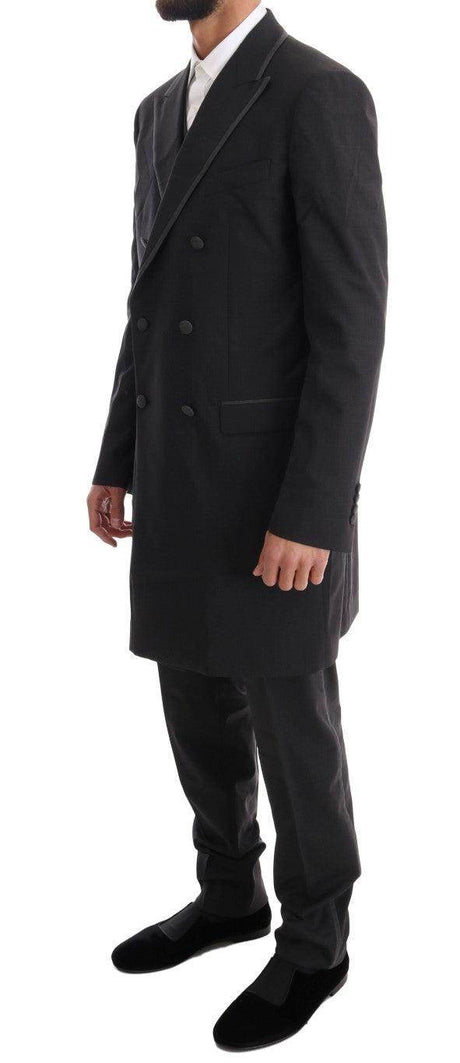 Dolce & Gabbana Gray Wool Stretch 3 Piece Two Button Suit - Hilstor