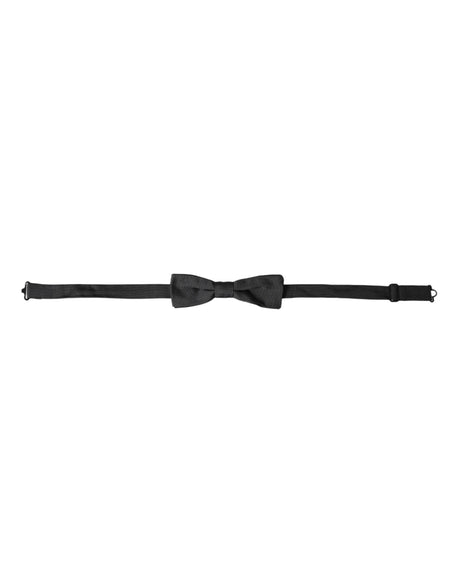 Dolce & Gabbana Black Silk Adjustable Neck Men Bow Tie - Hilstor