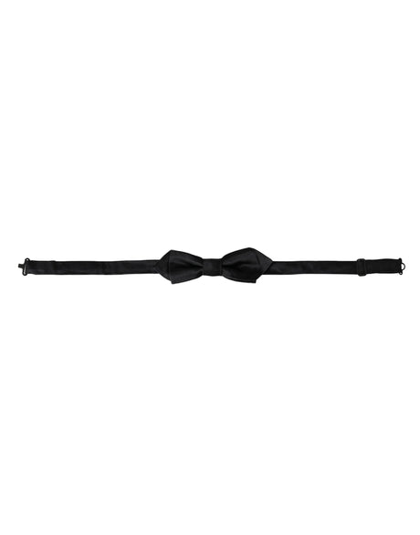Dolce & Gabbana Black Silk Adjustable Neck Men Bow Tie - Hilstor