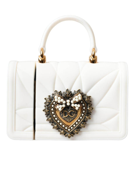 Dolce & Gabbana White Silicone Devotion Heart Cover Hand Bag Airpod Case - Hilstor