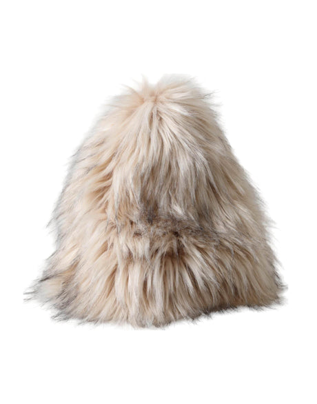 Dolce & Gabbana Beige Acrylic Fur Women Bucket Hat - Hilstor