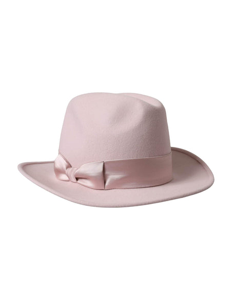 Dolce & Gabbana Pink Rabbit Fedora Trilby Women Hat - Hilstor