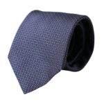 Dolce & Gabbana Navy Blue Silk Patterned Adjustable Men Tie - Hilstor