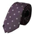 Dolce & Gabbana Purple 100% Silk Polka Dot Adjustable Men Tie - Hilstor
