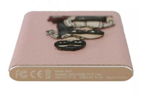 Dolce & Gabbana Charger USB Pink Leather #DGFAMILY Power Bank - Hilstor