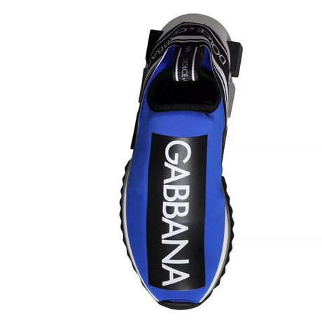 Dolce & Gabbana Blue Logo Low Top Sorrento Sneakers Shoes - Hilstor