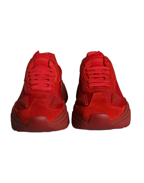 Dolce & Gabbana Red Leather Daymaster Low Top Sneakers Shoes - Hilstor