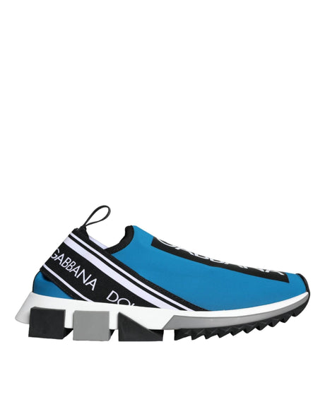 Dolce & Gabbana Blue Logo Low Top Sorrento Men Sneakers Shoes - Hilstor
