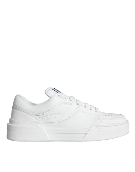 Dolce & Gabbana White Miami Leather Low Top Sneakers Shoes - Hilstor