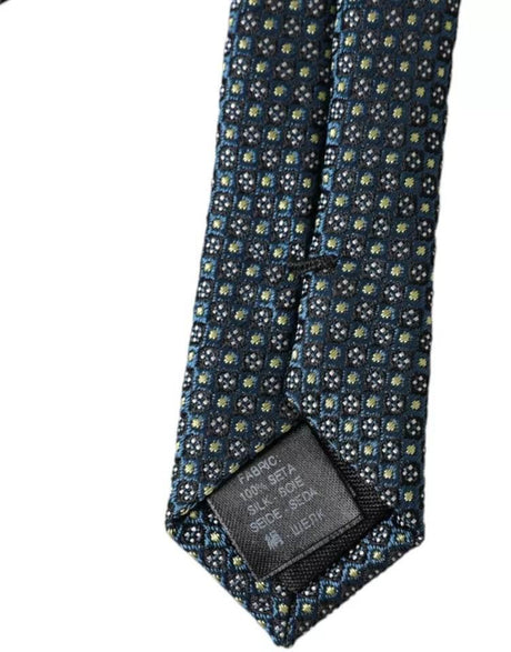 Dolce & Gabbana Green Patterned 100% Silk Adjustable Men Tie - Hilstor