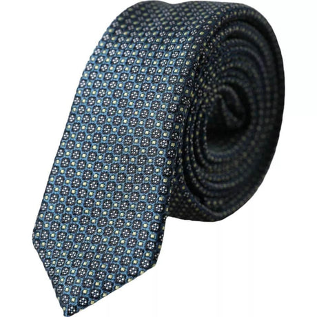 Dolce & Gabbana Green Patterned 100% Silk Adjustable Men Tie - Hilstor