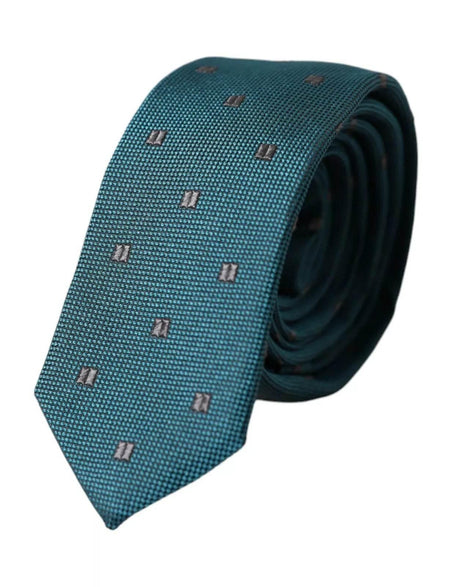 Dolce & Gabbana Green Patterned Silk Adjustable Men Tie - Hilstor