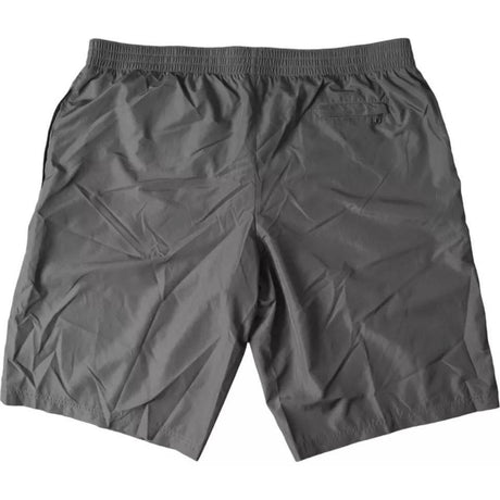Dolce & Gabbana Dark Gray Polyester Beachwear Shorts Swimwear Men - Hilstor