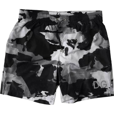 Dolce & Gabbana Multicolor Camouflage DG Logo Beachwear Shorts Swimwear - Hilstor