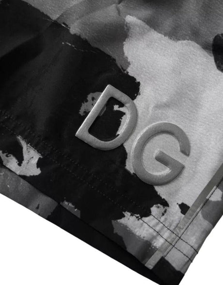 Dolce & Gabbana Multicolor Camouflage DG Logo Beachwear Shorts Swimwear - Hilstor