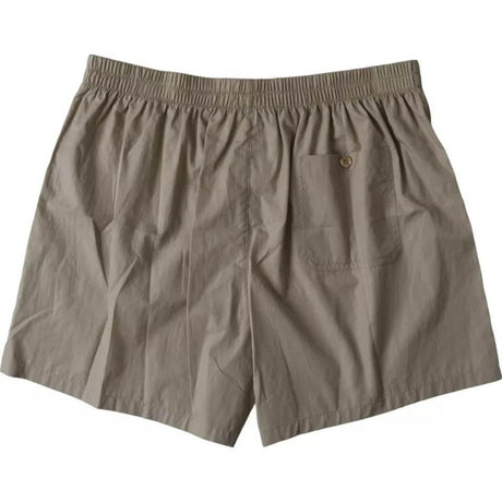 Dolce & Gabbana Brown Cotton Regular Boxer Shorts Underwear - Hilstor