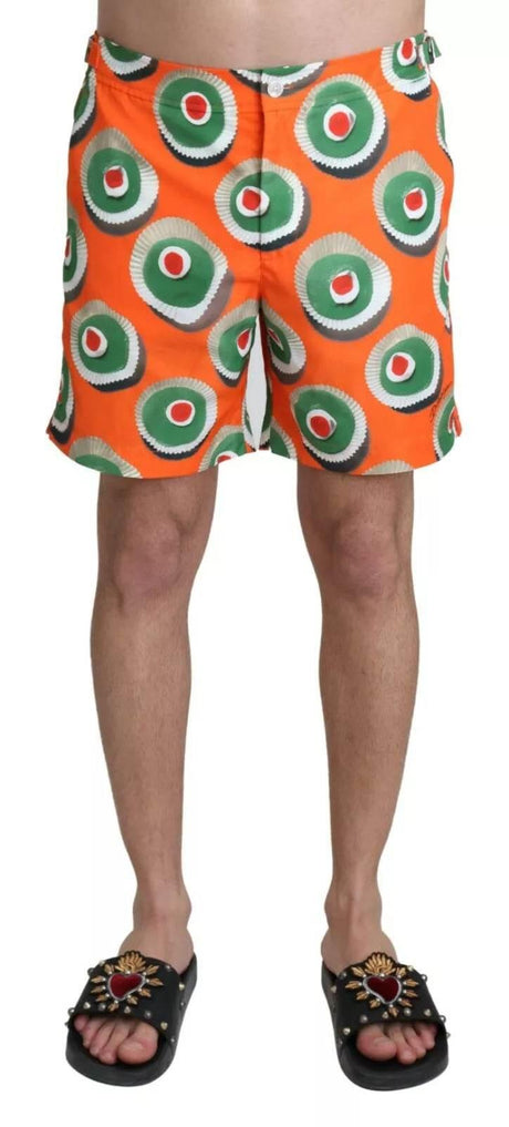 Dolce & Gabbana Orange Cupcake Beachwear Shorts Swimwear - Hilstor