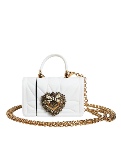 Dolce & Gabbana White Silicone Devotion Heart Cover Hand Bag Airpod Case - Hilstor