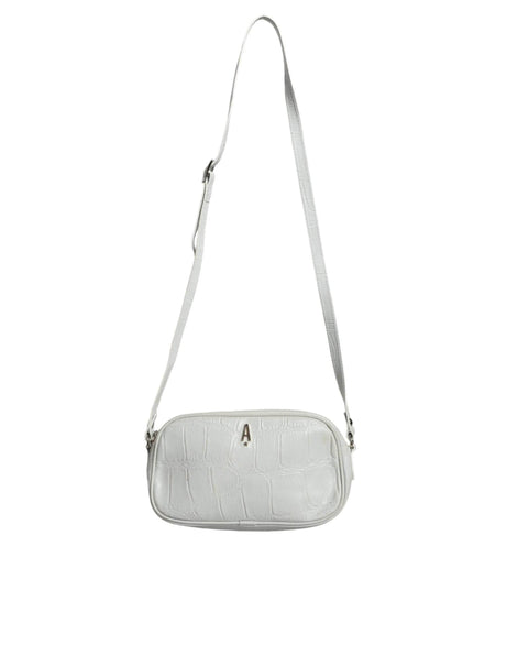 Aniye By White Croc Print Leather Crossbody Sling Bag - Hilstor