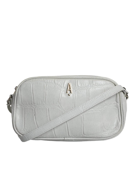 Aniye By White Croc Print Leather Crossbody Sling Bag - Hilstor