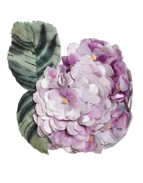 Dolce & Gabbana Multicolor Hydrangea Gold Brass Pin Brooch - Hilstor