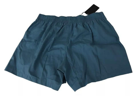 Dolce & Gabbana Blue Cotton Regular Boxer Shorts Underwear - Hilstor