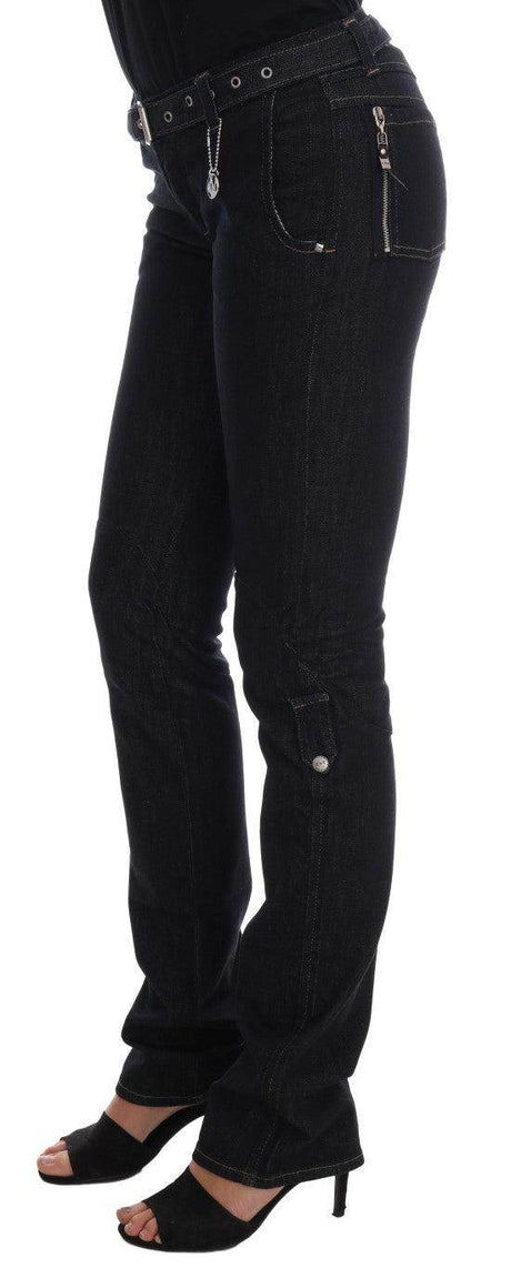 Costume National Blue Cotton Stretch Slim Fit Jeans - Hilstor