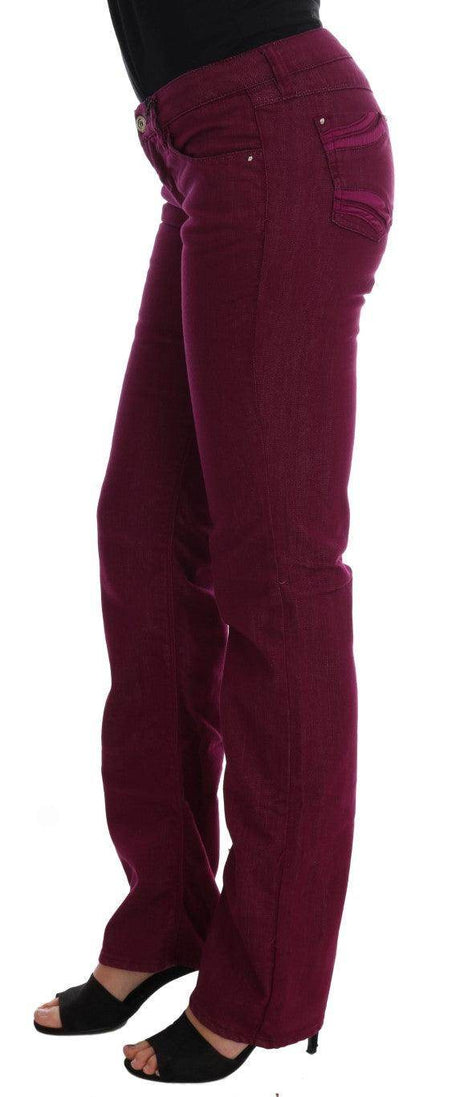 Costume National Red Wash Cotton Stretch Denim Jeans - Hilstor