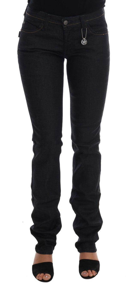 Costume National Blue Cotton Stretch Slim Fit Jeans - Hilstor