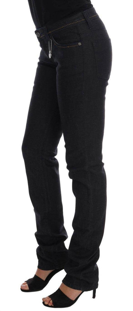 Costume National Blue Cotton Stretch Slim Fit Jeans - Hilstor
