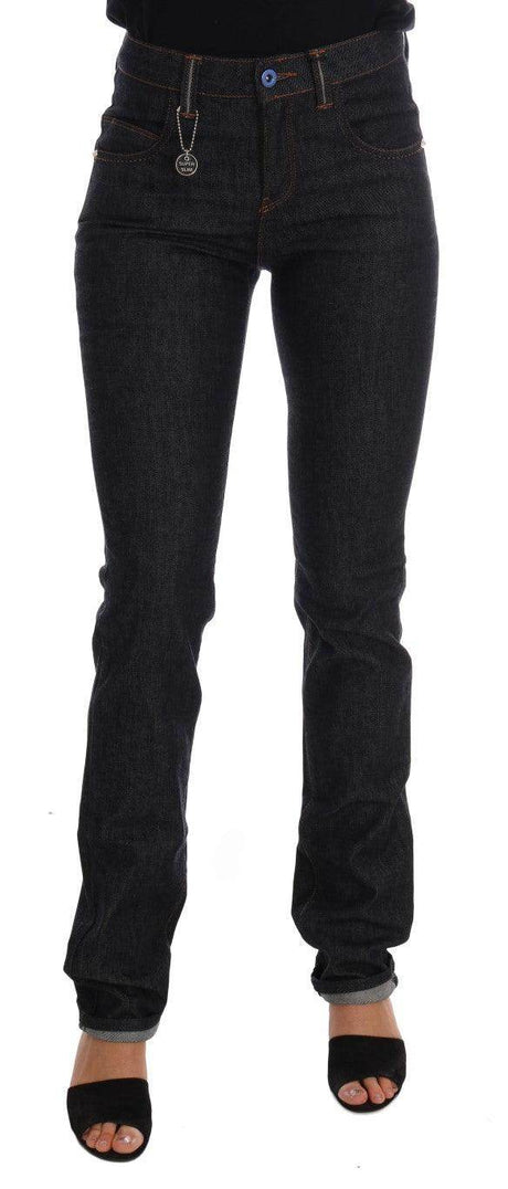 Costume National Blue Cotton Stretch Slim Fit Jeans - Hilstor