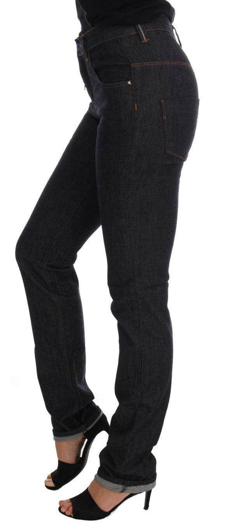 Costume National Blue Cotton Stretch Slim Fit Jeans - Hilstor