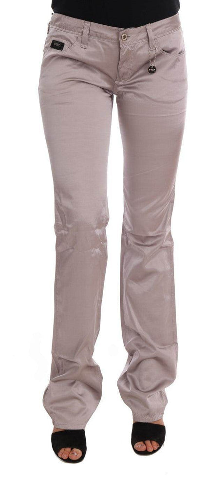 Costume National Beige Cotton Slim Fit Jeans - Hilstor